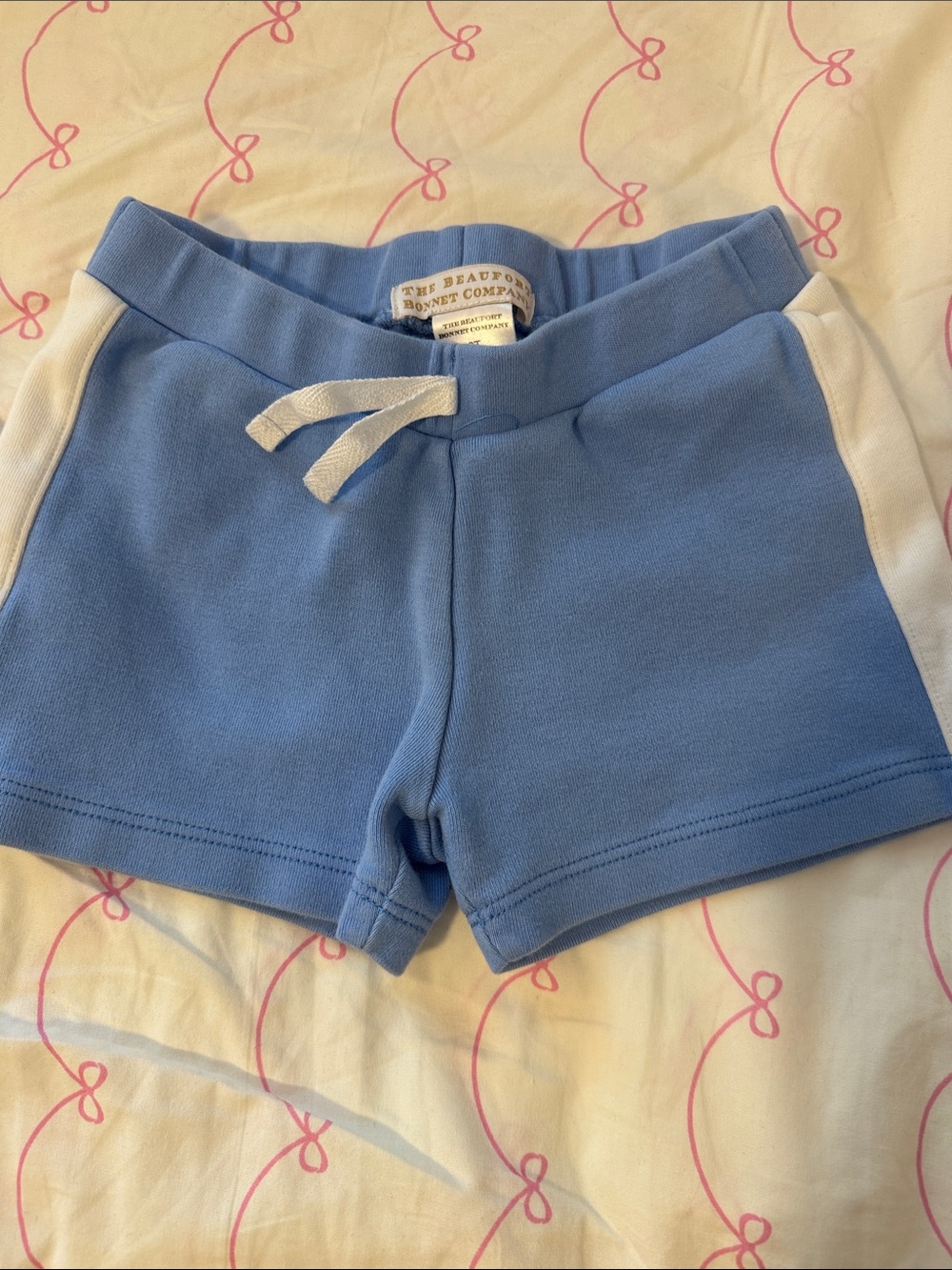 The Beaufort Bonnet Company Light Blue Kids' Shorts with White Side Panels